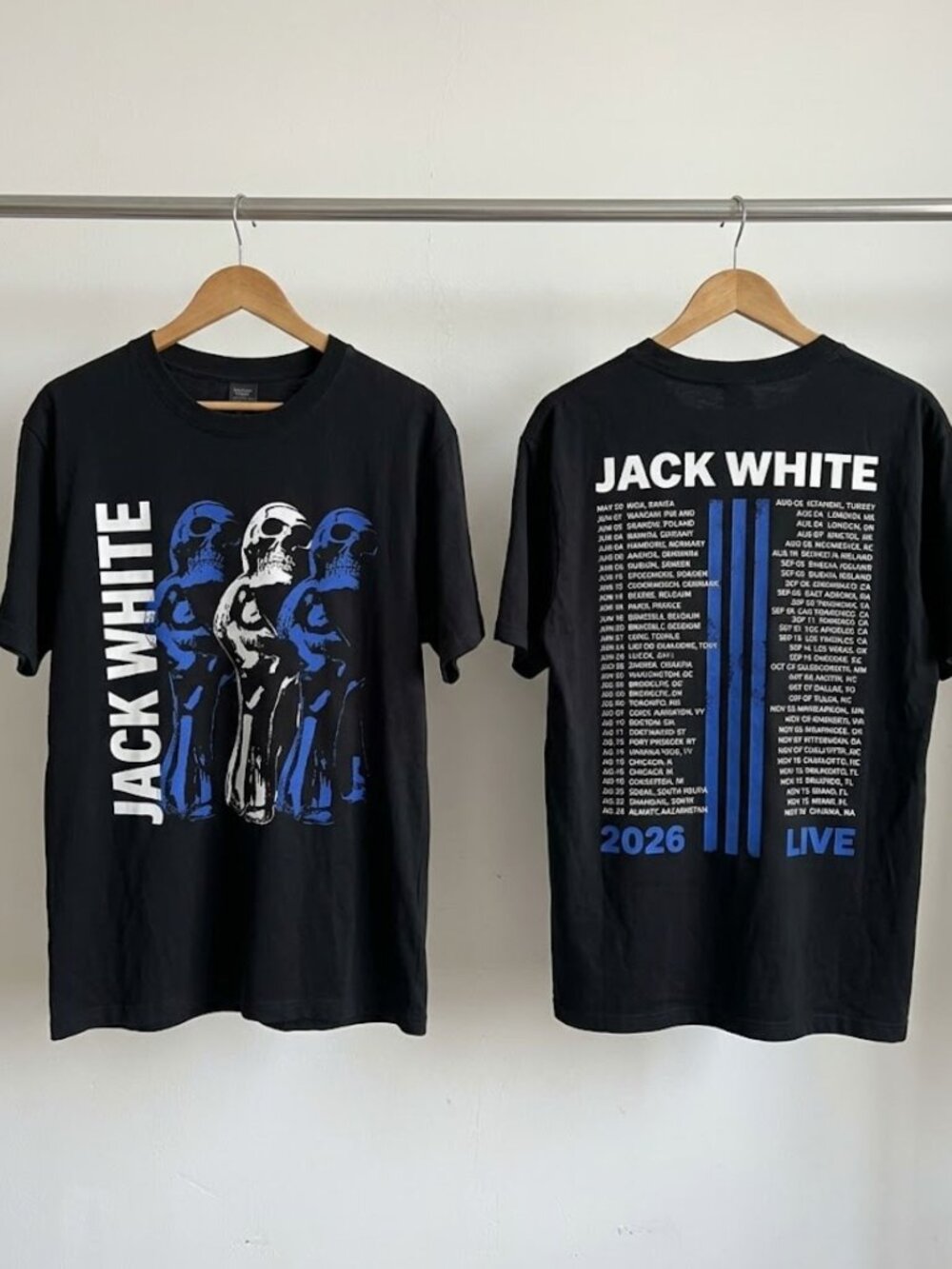 Jack White No Name Tour 2026 Concert T-Shirt Reprint